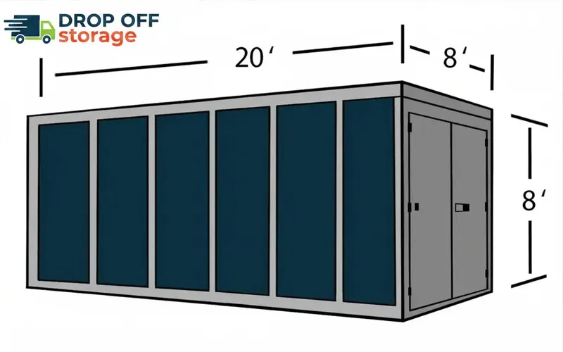 20' Container portable storage container dimensions